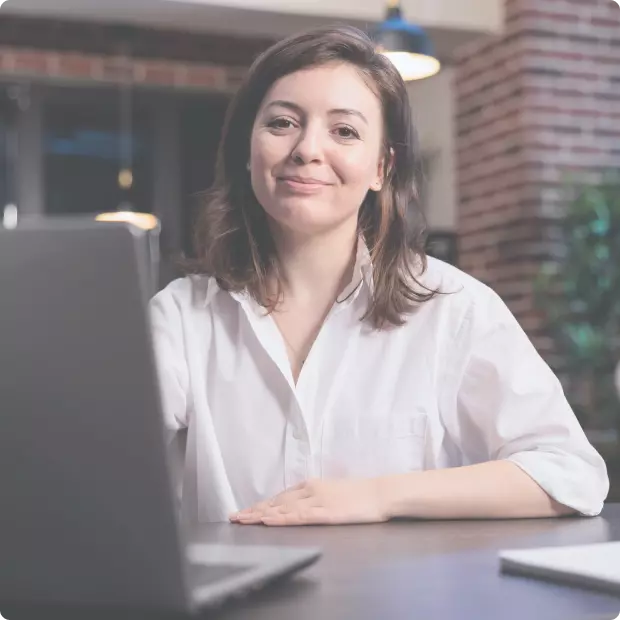woman at computer Image