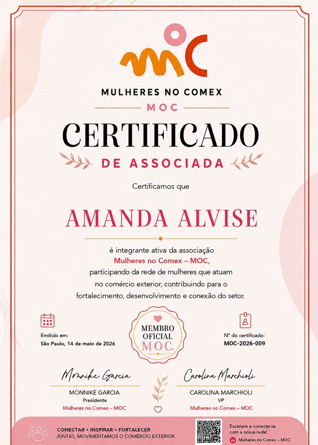 Certificado MOC - Mulheres no Comex