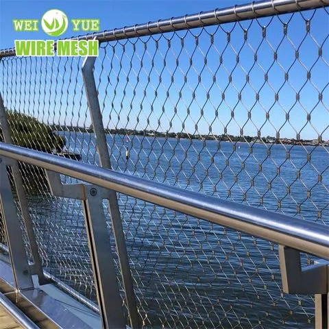High Quality 7X7 7X19 304 316 Zoo Fencing Stair Railing Balustrade Stainless  Steel Rope Mesh Net Anti-Falling Net