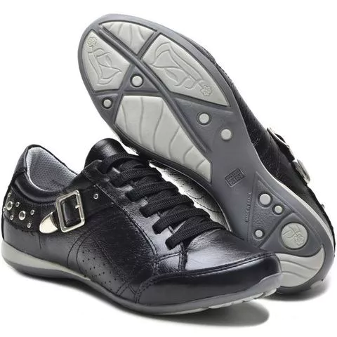 Tenis Femenino Casual Bmbrasil 3 221 Negro B2Brazil