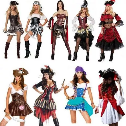 Halloween cosplay traje pirata mujer pirata adulto Piratas del
