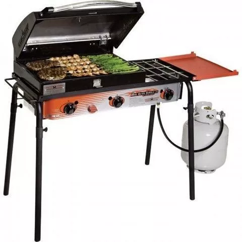 Camp Chef Big Gas Grill 3 Burner Stove with Deluxe Grill Box B2Brazil