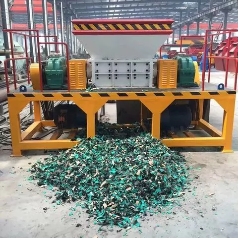 Feito na china com alta qualidade triturador máquina de reciclagem de  plástico pp pe pvc sucata metal duplo eixo shredder