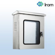 Stainless steel distribution box enclosure with window