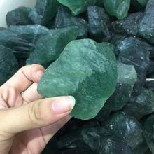 Piedra de cristal natural grande áspera cruda natural verde cristal de fluorita