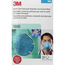 Máscaras para uso médico e civil, 3M 1860, 8210, 3ply