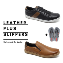 Leather shoes with gifts for your customers