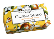 Bar Soap For Hands and Body, Orange Blossom & Vetiver, Giorno Bagno, 180 g, Orange
