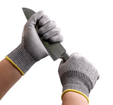 Anti Cut Level 5 13G HPPE Liner PU Coated Cut Resistant Gloves