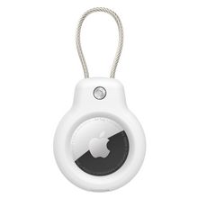 Suitable for Apple AirTag Protective Case. Apple Tracker PC Safety Lock Anti-loss Hook Tracker Protective Shell in White.