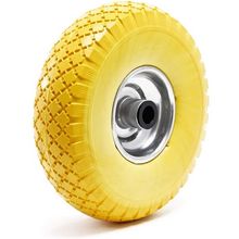 PU Wheel 3.00-4 260mm Solid Rubber Puncture Proof with Metal Rim for Mounting Transport Aids