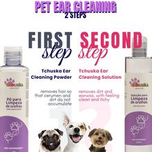 宠物耳部清洁 - 用于小动物的溶液和粉末