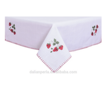 Polyester Fruit Embroidery Tablecloth
