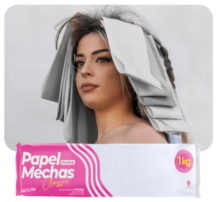 Papel para mechas de cabelos.