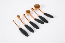 New style gold plating 6-piece tooth brush type cosmetic brush
