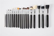 29-piece black silver cosmetic brush