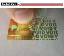 Holographic stickers security hologram label security void labels