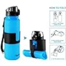 BPA-Free Silicone Collapsible Water Bottle - Leak 