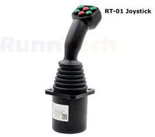 Runntech controlar Joystick (RT-01) com a saída do acelerador Multi-eixo analógico duplo eixo de eixo único efeito Hall guindaste hidráulico 1 eixo gessmann cadeira de rodas joystick de controle Megatron