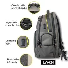 Mochila de negocios dual para computadora portátil: se adapta a 15.6 "+ 17" para dos computadoras