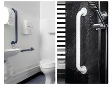 Toilet one-line handrail, bathroom toilet barrier-free, stainless steel elderly safety non-slip toilet railing handle