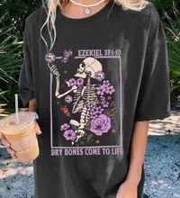 Camiseta masculina feminina de manga curta com estampa de algodão lavado