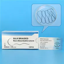 Medical Non-Absorbable Silk Braided Suture