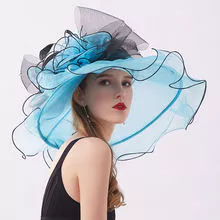 Women&#039;s summer UV-proof Eugan yarn sun hat flower beach hat sun hat fashion cap