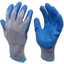 10G 2Yarn Polycotton Liner Latex Crinkle Palm Coated Work Gloves Latex crinkle coated working gloves