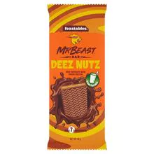 MrBeast Feastables Deez Nuts Chocolate con Leche con Mantequilla de Cacahuete 60g