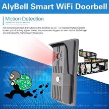 Sistema AlyBell Wi-Fi de intercomunicación de la visión nocturna impermeable inteligente WiFi vídeo timbre de la puerta
