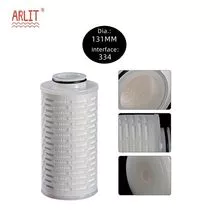 131mm outer diameter polypropylene microporous membrane pleated filter cartridge