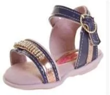 Kids Sandal With Blue Rhinestones