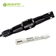 Conector de fusible PV impermeable IP68 versión de extremo de cable macho de 1500 V 50 A