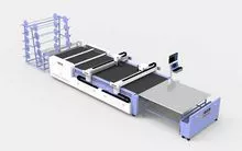 Máquina de corte de faca vibratória com câmera visual