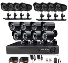 Kit de cámara CCTV de visión nocturna de 16 canales de 2MP, sistema de CCTV