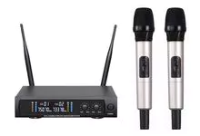 UHF metal Karaoke Microfone sem fio