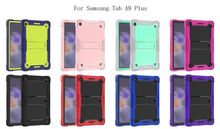 Compatível com Samsung Galaxy Galaxy Tab A9 Plus 2023 Tablet Case, Silicone + PC Drop Resistant Case