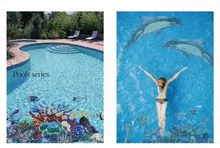 Swimming pool mosaic tiles