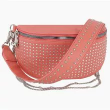 LHU485  All Over Stone Fanny Pack Crossbody Bag