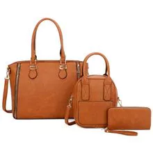 LF22504T3 Fashion Zipper 3 en 1 Satchel Set