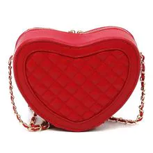 BA320093 HEART QUILTED CROSSBODY BAG