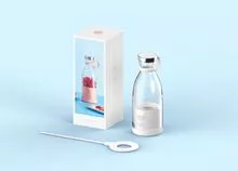 Wireless charging USB Personal Mini Portable Juicer Cup Fruit Blender works with travel water bottle