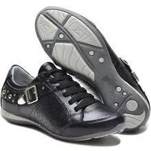 Tenis Femenino Casual Bmbrasil 3/221 Negro