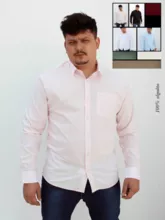 Camisa social 100% algodón