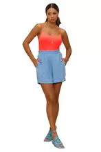 Blusa Casual de Poliamida para Mujer con Tirantes Finos
