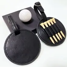Soporte de cuero para camisetas de golf