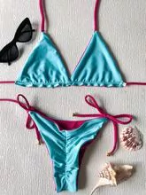 Bikini cinnathesy trasero bicolor de doble cara