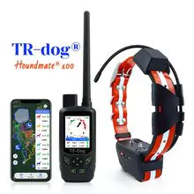 El sistema de seguimiento GPS Hound TR-dog ® consta de dispositivos de mano, collares de posicionamiento y aplicaciones móviles