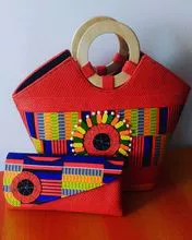 Bolsos de cuero hechos en África, bolsos de canasta, bolsos de cuentas 